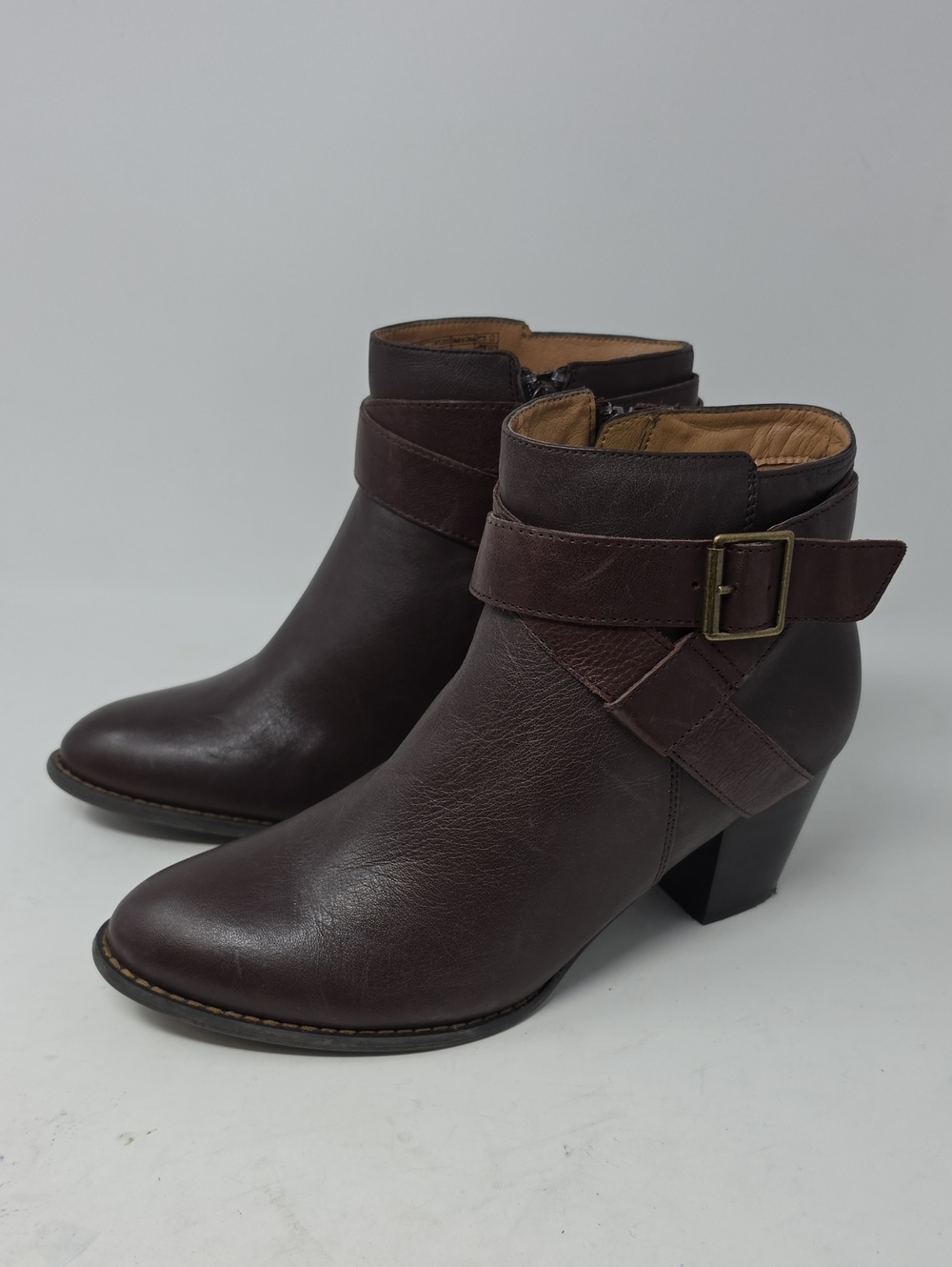 Vionic Trinity Chocolate Brown Ankle Boots Size 10
